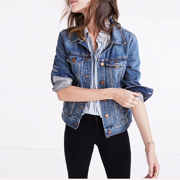 NEW! Madewell The Jean Jacket in Briarwood Wash S - Picture 2 of 9